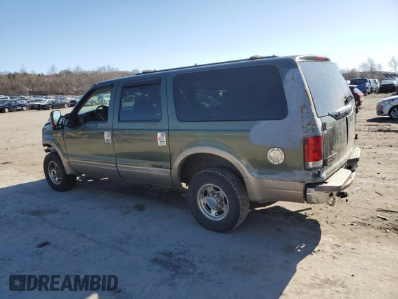 2001 Ford Excursion Limited z VIN 1FMNU43S81EA48392, wystawiony jako Copart lot #50074235 z przebiegiem 191 321 mil mil oraz Szkoda całkowita • Salvage title. Historia ofert i sprzedaży dostępna na DreamBid. Obrazek 2.