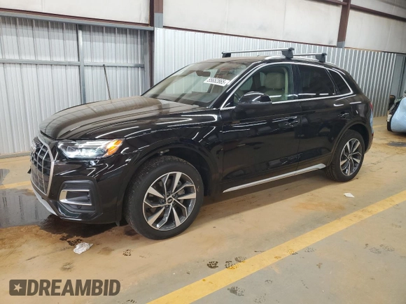 2021 Audi Q5 Premium Plus with VIN WA1BAAFY8M2116737, listed as a Copart auction lot 55652865 with 63,176 mi miles and Salvage title. Bid and sale history available at DreamBid. Image 1.