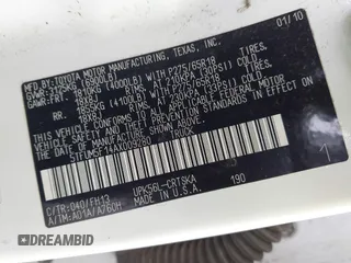2010 Toyota Tundra z VIN 5TFUM5F14AX009280, wystawiony jako IAAI lot #42541661 z przebiegiem 280 107 mil mil oraz . Historia ofert i sprzedaży dostępna na DreamBid. Obrazek 9.