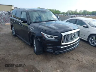 2019 Infiniti QX80 Luxe with VIN JN8AZ2NE4K9228094, listed as a IAAI auction lot 42277903 with 52,737 mi miles and . Bid and sale history available at DreamBid. Image 1.