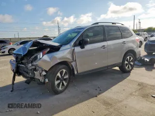 2017 Subaru Forester z VIN JF2SJABC6HH802733, wystawiony jako Copart lot #59990695 z przebiegiem 54 931 mil mil oraz Szkoda całkowita • Salvage title. Historia ofert i sprzedaży dostępna na DreamBid. Obrazek 1.