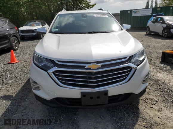 2018 Chevrolet Equinox Premier with VIN 2GNAXWEX1J6326785, listed as a Copart auction lot 55337285 with Not Provided miles and Salvage Title. Bid and sale history available at carsss.com. Image 5.