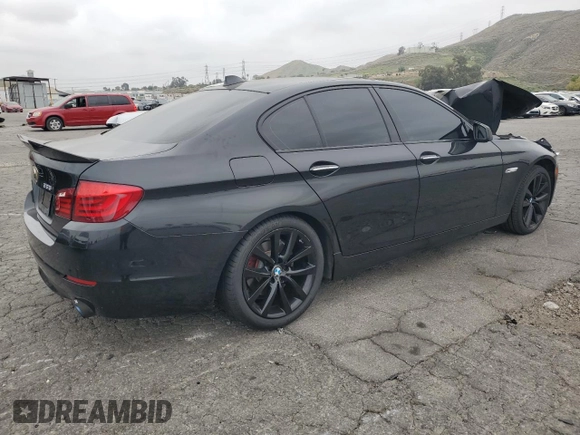 2011 BMW 5 Series 535i with VIN WBAFR7C50BC604078, listed as a Copart auction lot 53175125 with 212,647 mi miles and Salvage Title. Bid and sale history available at carsss.com. Image 3.