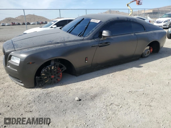 2014 Rolls-Royce Wraith z VIN SCA665C57EUX84259, wystawiony jako Copart lot #65586204 z przebiegiem 52 048 mil mil oraz Szkody całkowita. Historia ofert i sprzedaży dostępna na DreamBid. Obrazek 1.