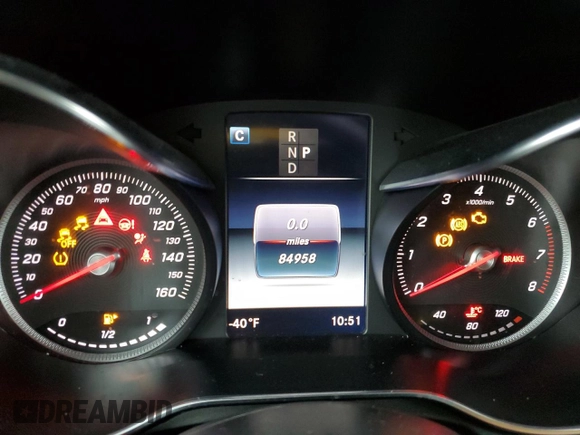 2017 Mercedes-Benz GLC with VIN WDC0G4JB0HF127367, listed as a Copart auction lot 45136525 with 84,958 mi miles and Salvage Title. Bid and sale history available at carsss.com. Image 9.