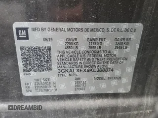 2019 GMC Terrain Denali with VIN 3GKALXEX8KL388874, listed as a Copart auction lot 64785385 with 32,046 mi miles and Salvage title. Bid and sale history available at DreamBid. Image 13.