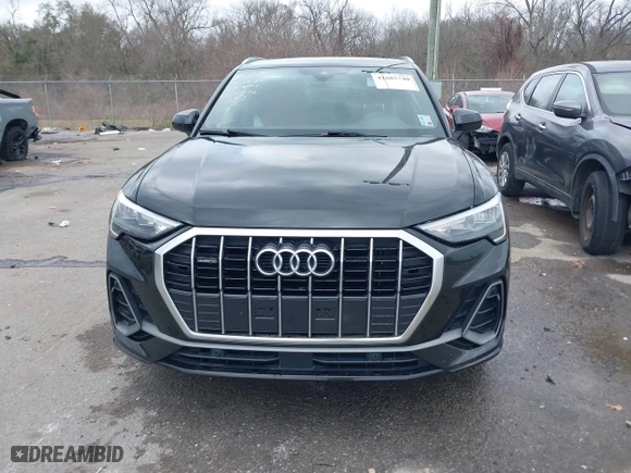 2020 Audi Q3 S line Premium with VIN WA1DECF37L1018476, listed as a IAAI auction lot 41685740 with 46,366 mi miles. Bid and sale history available at carsss.com. Image 12.