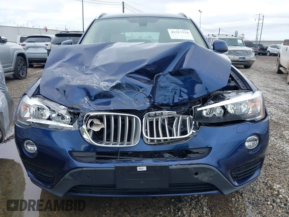 2016 BMW X3 sDrive28i with VIN 5UXWZ7C56G0M83583, listed as a IAAI auction lot 41517534 with 89,611 mi miles and . Bid and sale history available at DreamBid. Image 12.