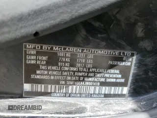 2018 McLaren 720S z VIN SBM14DCA4JW001419, wystawiony jako Copart lot #46887135 z przebiegiem 45 076 mil mil oraz Szkody całkowita. Historia ofert i sprzedaży dostępna na DreamBid. Obrazek 13.