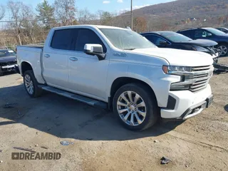 2022 Chevrolet Silverado 1500 High Country with VIN 1GCUYHED9NZ224388, listed as a IAAI auction lot 40784185 with 53,958 mi miles and . Bid and sale history available at DreamBid. Image 1.