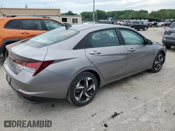 2023 Hyundai Elantra SEL with VIN KMHLS4AG7PU500424, listed as a Copart auction lot 55018164 with 2,642 mi miles and Salvage Title. Bid and sale history available at DreamBid. Image 3.