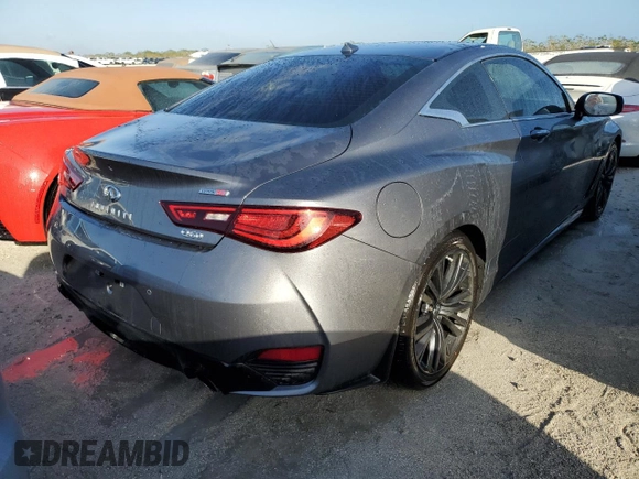 2020 Infiniti Q60 Luxe with VIN JN1EV7EK4LM340553, listed as a Copart auction lot 74669424 with Not Provided miles and Non Repairable. Bid and sale history available at carsss.com. Image 3.