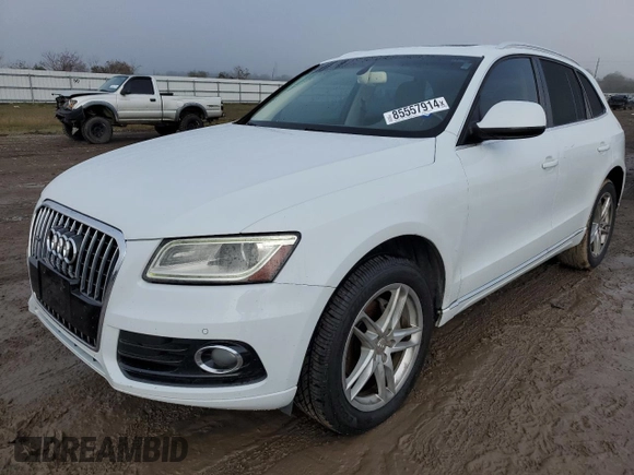 2014 Audi Q5 Premium Plus with VIN WA1LFAFPXEA082191, listed as a Copart auction lot 85557914 with 130,037 mi miles and Salvage Title. Bid and sale history available at carsss.com. Image 1.