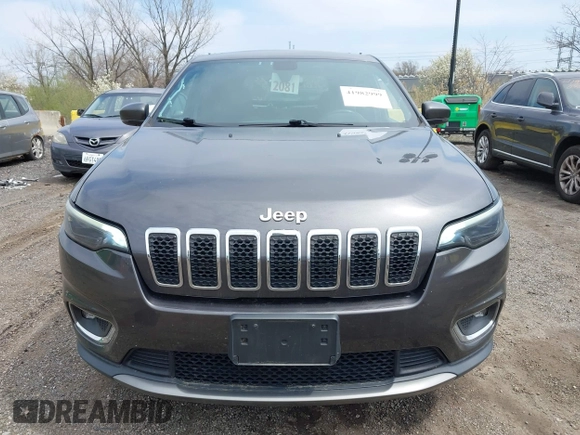 2019 Jeep Cherokee Limited with VIN 1C4PJMDX6KD156310, listed as a IAAI auction lot 41982999 with 52,000 mi miles. Bid and sale history available at carsss.com. Image 12.