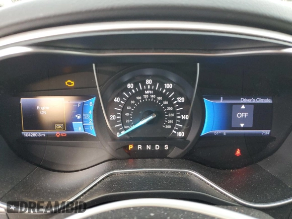 2013 Ford Fusion SE with VIN 3FA6P0H7XDR101615, listed as a Copart auction lot 51188655 with 120,000 mi miles and Clean Title. Bid and sale history available at DreamBid. Image 9.