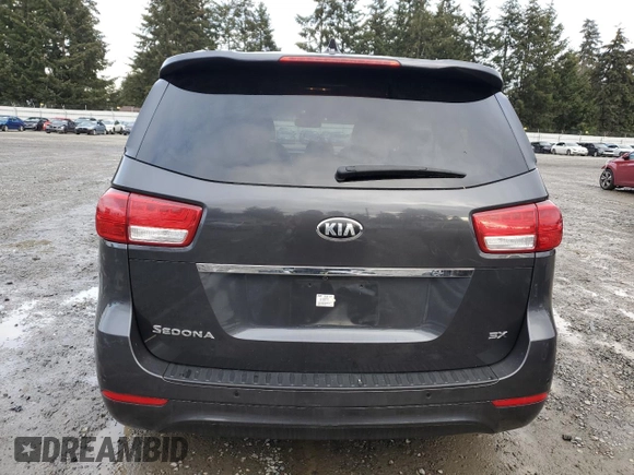 2018 Kia Sedona EX with VIN KNDMC5C13J6390021, listed as a Copart auction lot 43594355 with 101,305 mi miles and Salvage Title. Bid and sale history available at carsss.com. Image 6.
