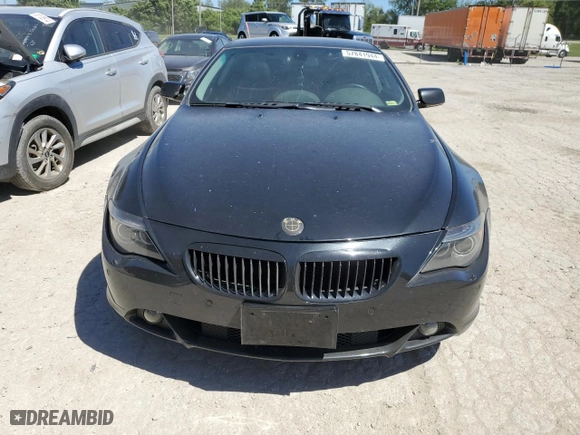 2005 BMW 6 Series 645Ci with VIN WBAEH73445B191713, listed as a Copart auction lot 57841944 with 134,410 mi miles and Clean Title. Bid and sale history available at carsss.com. Image 5.