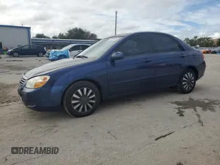 2007 Kia Spectra EX with VIN KNAFE121675438264, listed as a Copart auction lot 75255394 with 173,102 mi miles and Salvage Title. Bid and sale history available at carsss.com. Image 1.