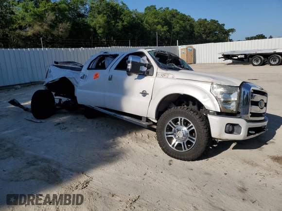 2015 Ford F-250 Lariat with VIN 1FT7W2BT0FEC86878, listed as a Copart auction lot 53724575 with Not provided miles and Salvage title. Bid and sale history available at DreamBid. Image 4.
