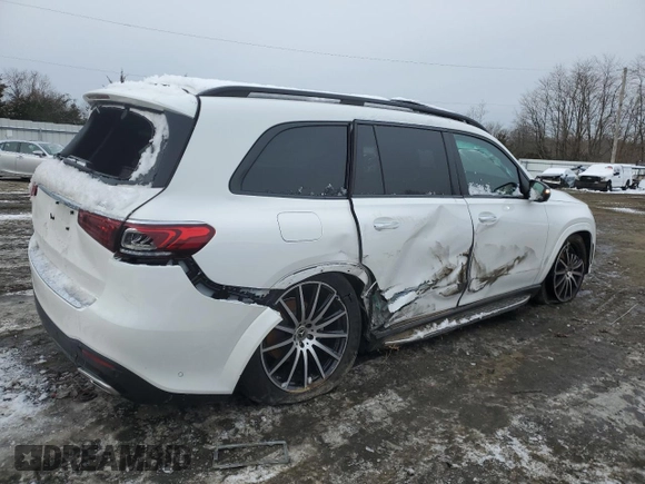 2023 Mercedes-Benz GLS 580 with VIN 4JGFF8GE7PA991822, listed as a Copart auction lot 38947544 with 20,032 mi miles and . Bid and sale history available at DreamBid. Image 3.