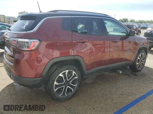 2022 Jeep Compass High Altitude with VIN 3C4NJDCB8NT159432, listed as a Copart auction lot 55251045 with 39,313 mi miles and Salvage title. Bid and sale history available at DreamBid. Image 3.