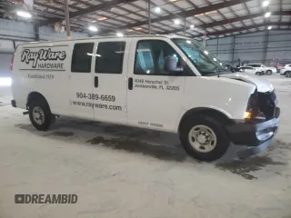 2017 Chevrolet Express Cargo Van with VIN 1GCZGHFG0H1308006, listed as a Copart auction lot 85428554 with 57,288 mi miles and Salvage Title. Bid and sale history available at carsss.com. Image 4.