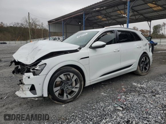 2021 Audi e-tron Premium Plus with VIN WA1LAAGE7MB015990, listed as a Copart auction lot 85205754 with 37,070 mi miles and Salvage Title. Bid and sale history available at DreamBid. Image 1.