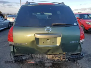 2004 Nissan Quest S with VIN 5N1BV28U54N307505, listed as a Copart auction lot 86931894 with 0 mi miles and Salvage Title. Bid and sale history available at carsss.com. Image 6.