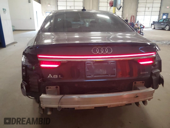 2019 Audi A8 L with VIN WAU8DAF89KN010958, listed as a Copart auction lot 42954435 with 125,582 mi miles and Salvage Title. Bid and sale history available at carsss.com. Image 6.