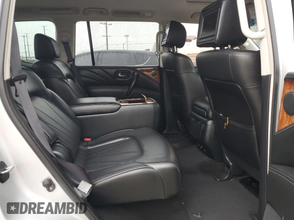 2017 Infiniti QX80 with VIN JN8AZ2NE4H9160839, listed as a Copart auction lot 46557435 with 99,346 mi miles and Salvage Title. Bid and sale history available at carsss.com. Image 12.