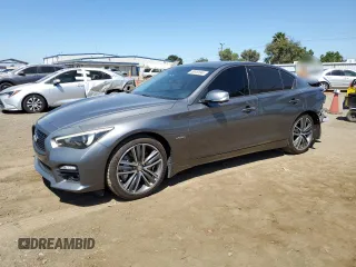 2014 Infiniti Q50 Hybrid Sport with VIN JN1AV7ARXEM702700, listed as a Copart auction lot 68950044 with 94,551 mi miles and Salvage Title. Bid and sale history available at carsss.com. Image 1.