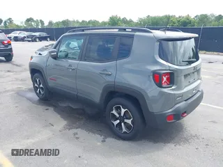 2021 Jeep Renegade Trailhawk with VIN ZACNJDC19MPN29653, listed as a IAAI auction lot 42354229 with 58,106 mi miles and . Bid and sale history available at DreamBid. Image 3.