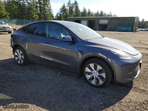 2022 Tesla Model Y Long Range with VIN 7SAYGDEE8NF518847, listed as a Copart auction lot 48431775 with 15,618 mi miles and Salvage Title. Bid and sale history available at carsss.com. Image 4.