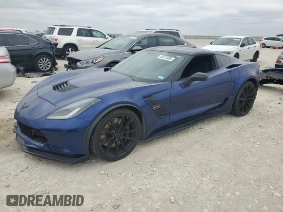 2017 Chevrolet Corvette Grand Sport 2LT with VIN 1G1YY2D77H5119864, listed as a Copart auction lot 43371005 with 68,594 mi miles and Clean Title. Bid and sale history available at carsss.com. Image 1.