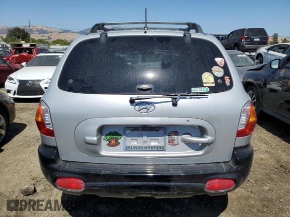 2004 Hyundai Santa Fe GLS with VIN KM8SC13E14U730278, listed as a Copart auction lot 63551294 with 100,583 mi miles and Salvage Title. Bid and sale history available at carsss.com. Image 6.