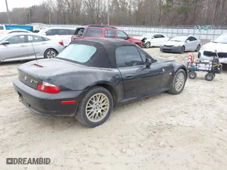2001 BMW Z3 2.5i with VIN WBACN33491LK46945, listed as a IAAI auction lot 41513135 with 1 mi miles. Bid and sale history available at carsss.com. Image 4.