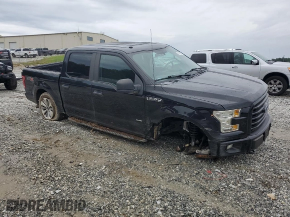 2017 Ford F-150 XL with VIN 1FTEW1EP7HKE32407, listed as a Copart auction lot 57762285 with 83,361 mi miles and Salvage title. Bid and sale history available at DreamBid. Image 4.