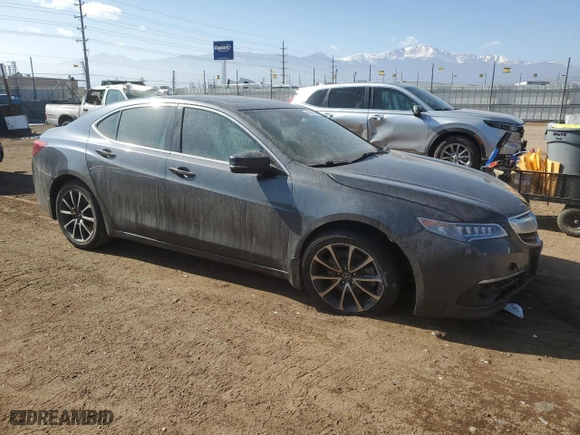 2015 Acura TLX V6 Advance with VIN 19UUB3F75FA008522, listed as a Copart auction lot 45987465 with 168,978 mi miles and Salvage Title. Bid and sale history available at carsss.com. Image 4.