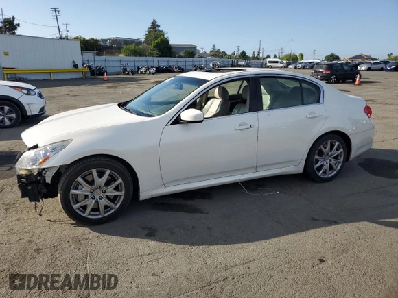 2011 Infiniti G37 Journey with VIN JN1CV6AP9BM304987, listed as a Copart auction lot 53194825 with 191,477 mi miles and Salvage Title. Bid and sale history available at DreamBid. Image 1.