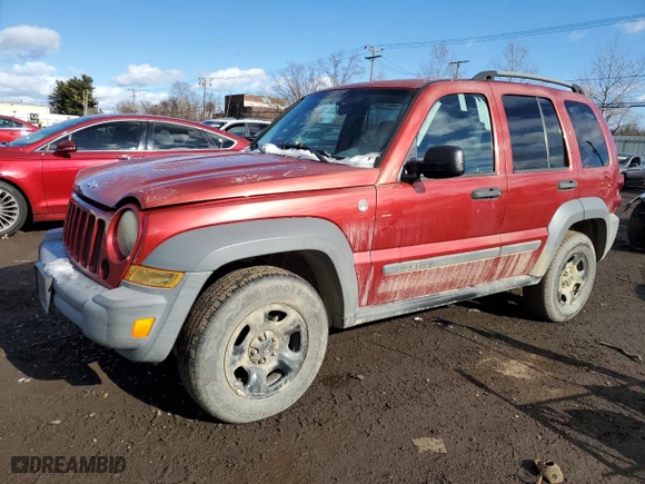 2005 Jeep Liberty Sport with VIN 1J4GL48K85W652480, listed as a Copart auction lot 42816355 with 106,403 mi miles and Clean Title. Bid and sale history available at carsss.com. Image 1.