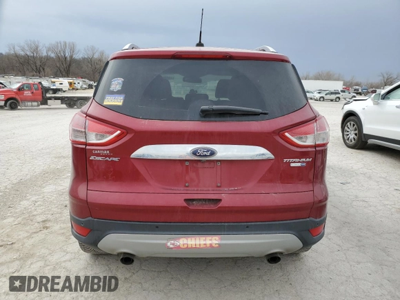 2016 Ford Escape Titanium with VIN 1FMCU9JX1GUC72265, listed as a Copart auction lot 48958575 with 65,313 mi miles and Salvage Title. Bid and sale history available at carsss.com. Image 6.