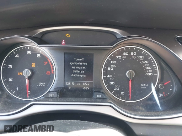 2014 Audi A4 Premium Plus with VIN WAUFFAFL2EN021987, listed as a IAAI auction lot 41888383 with 137,170 mi miles. Bid and sale history available at carsss.com. Image 7.