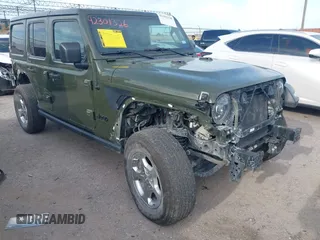 2021 Jeep Wrangler Unlimited Sport S with VIN 1C4HJXDN6MW669228, listed as a IAAI auction lot 42301326 with 64,503 mi miles and . Bid and sale history available at DreamBid. Image 1.