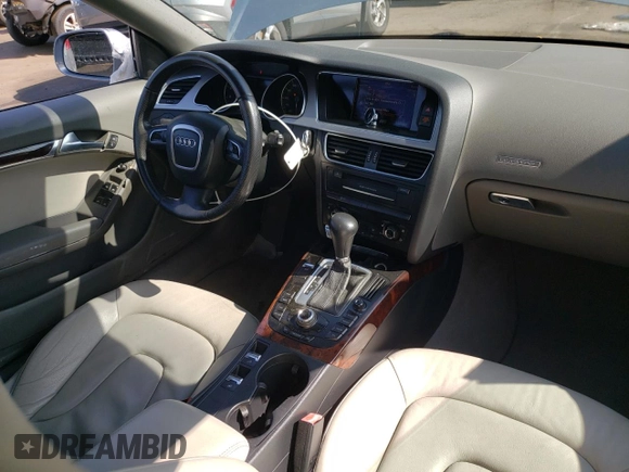 2011 Audi A5 Premium Plus with VIN WAULFAFH2BN018775, listed as a Copart auction lot 55427645 with 93,984 mi miles and Salvage title. Bid and sale history available at DreamBid. Image 8.