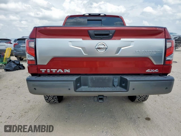 2020 Nissan Titan SL с VIN 1N6AA1ED5LN502137, выставлен на аукционе Copart как лот 59094945 с пробегом 42 241 миль миль и Списание • Salvage title. История ставок и продаж доступна на DreamBid. Изображение 6.