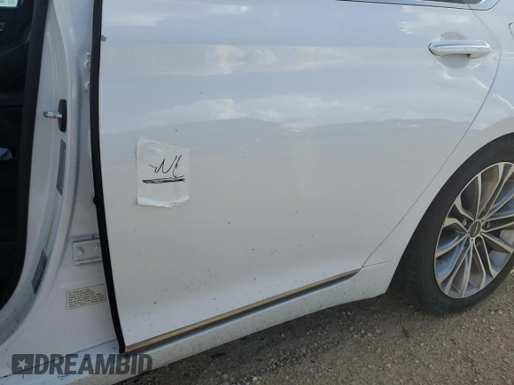 2017 Genesis G80 3.8L with VIN KMHGN4JE8HU174755, listed as a Copart auction lot 74016974 with 0 mi miles and Non Repairable. Bid and sale history available at carsss.com. Image 12.