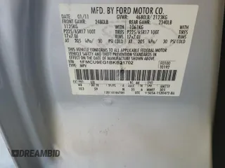 2011 Ford Escape Limited with VIN 1FMCU9EG1BKB21702, listed as a Copart auction lot 55220805 with 85,868 mi miles and Salvage Title. Bid and sale history available at DreamBid. Image 13.