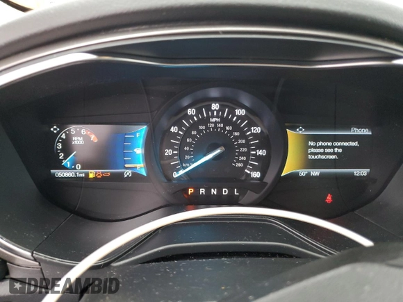 2020 Ford Fusion SE with VIN 3FA6P0HD4LR107933, listed as a Copart auction lot 81295884 with 50,860 mi miles and Salvage title. Bid and sale history available at DreamBid. Image 9.