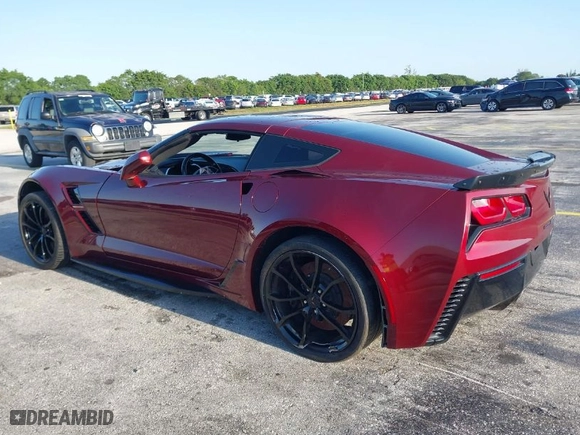 2017 Chevrolet Corvette Grand Sport 1LT with VIN 1G1YW2D76H5101460, listed as a IAAI auction lot 41987606 with 1 mi miles. Bid and sale history available at carsss.com. Image 3.