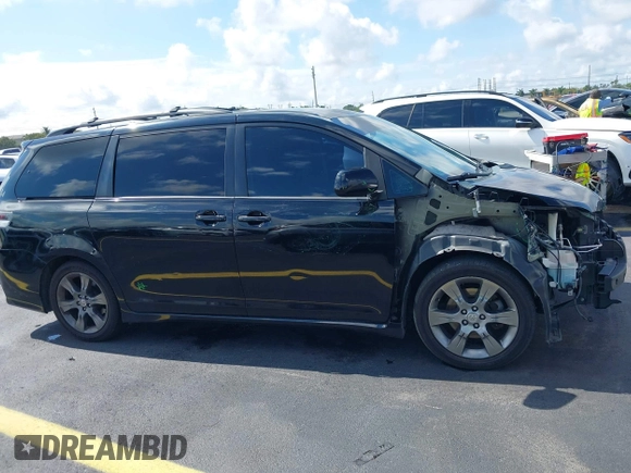 2011 Toyota Sienna SE with VIN 5TDXK3DC9BS122337, listed as a IAAI auction lot 42245460 with 270,970 mi miles and . Bid and sale history available at DreamBid. Image 14.